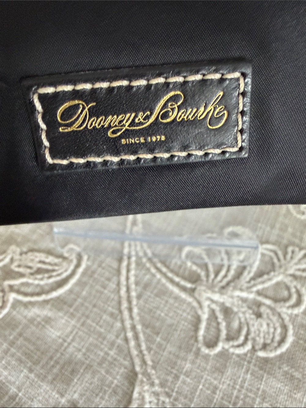 Dooney & Bourke Black Nylon Crossbody/Leather Strap with Double Zip Front Pocket - Picture 3 of 15